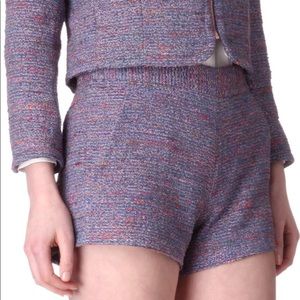 French connection tweed purple shorts size 6 us